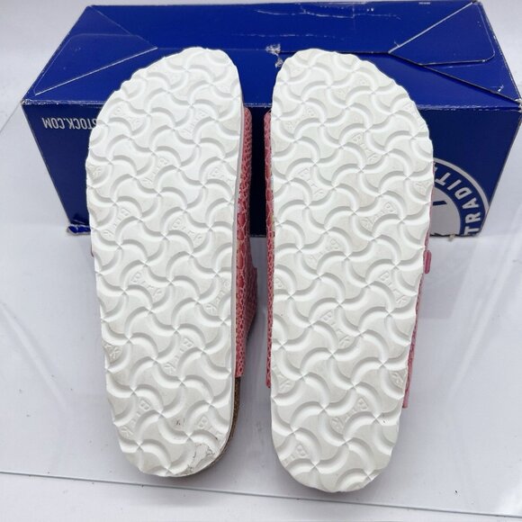 Birkenstock Florida Sandals Vegan Shiny Snake Rose Birko- Flor EU 36 US 5- 5.5 - Picture 9 of 11